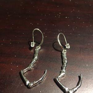 Dragon claw dangle earrings